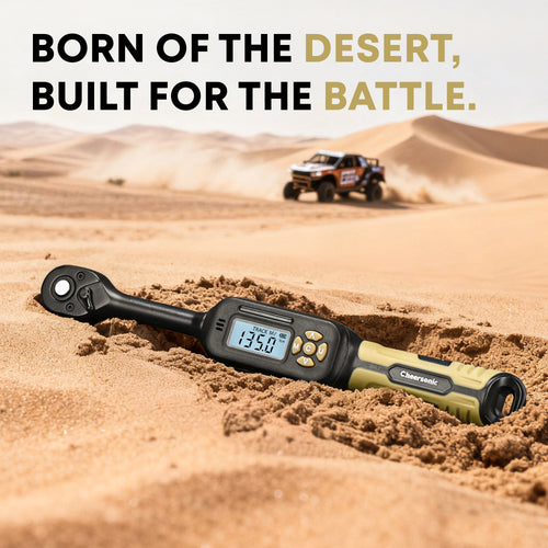 3/8” Digital Torque Wrench, 5-99.6 ft.lb (6.8-135 N.m) ±1% Accuracy Inch Pound Torque Wrench with Buzzer & LED Alert for Bicycle, Motorcycle, Auto Repair, ATV