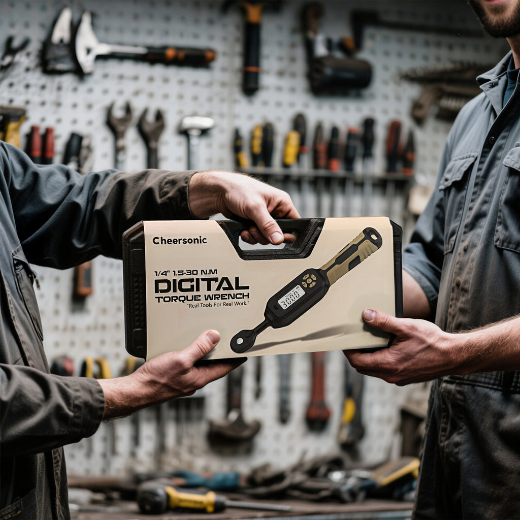 1/4” digital torque wrench, 1.1-22.1 ft.lb (1.5-30 N.m) ±1% Accuracy Inch Pound Torque Wrench with Buzzer & LED Alert for Bicycle, Motorcycle, Automotive Interior, Gunsmithing