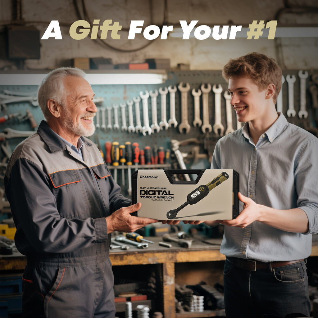 3/8” Digital Torque Wrench, 3.1-62.7 ft.lb (4.25-85N.m) ±1% Accuracy Inch Pound Torque Wrench with Buzzer & LED Alert for Bicycle, Motorcycle, Automobile