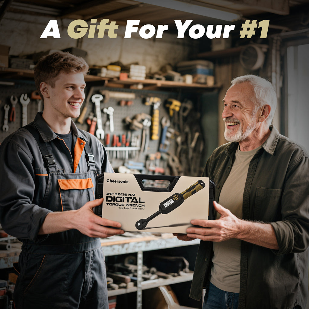 3/8” Digital Torque Wrench, 5-99.6 ft.lb (6.8-135 N.m) ±1% Accuracy Inch Pound Torque Wrench with Buzzer & LED Alert for Bicycle, Motorcycle, Auto Repair, ATV