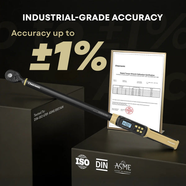 Cheersonic HT0626712 1/2 inch digital torque wrench basic parameters and industrial specifications table.