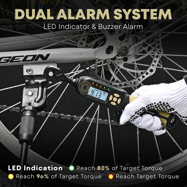 Cheersonic 1/4" Digital Torque Wrench (1.5-30Nm) | ±1% Accuracy High-Precision Bicycle & Motorcycle Repair Tool Set