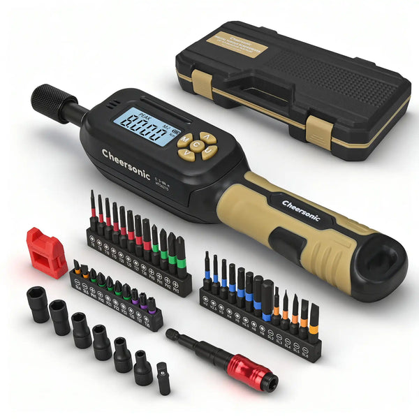 Cheersonic HT06270 digital torque screwdriver technical specifications and multi-unit (Nm, in.lb, kgf.cm, cNm) comparison table.